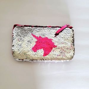 NWOT Sequin Unicorn Pouch